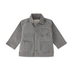baby vintage twill baby chore jacket charcoal in neutrals pattern