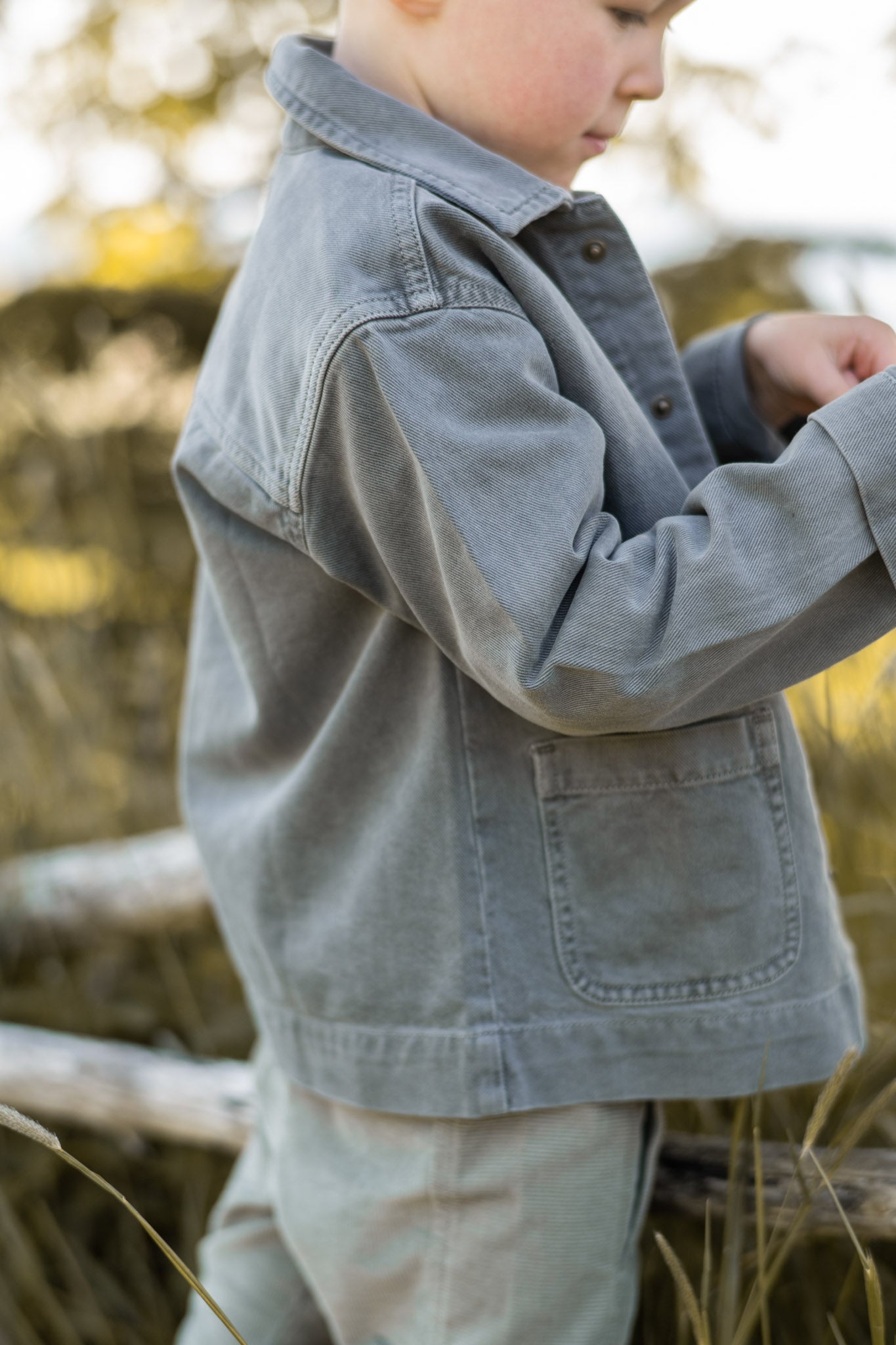 Vintage Twill Chore Jacket - Charcoal