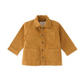 baby vintage twill baby chore jacket caramel in yellows pattern