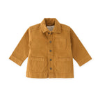 baby vintage twill baby chore jacket caramel in yellows pattern