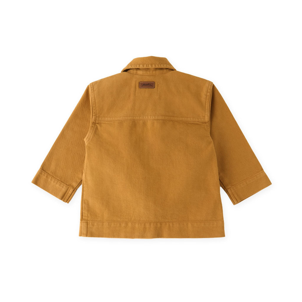 baby vintage twill baby chore jacket caramel