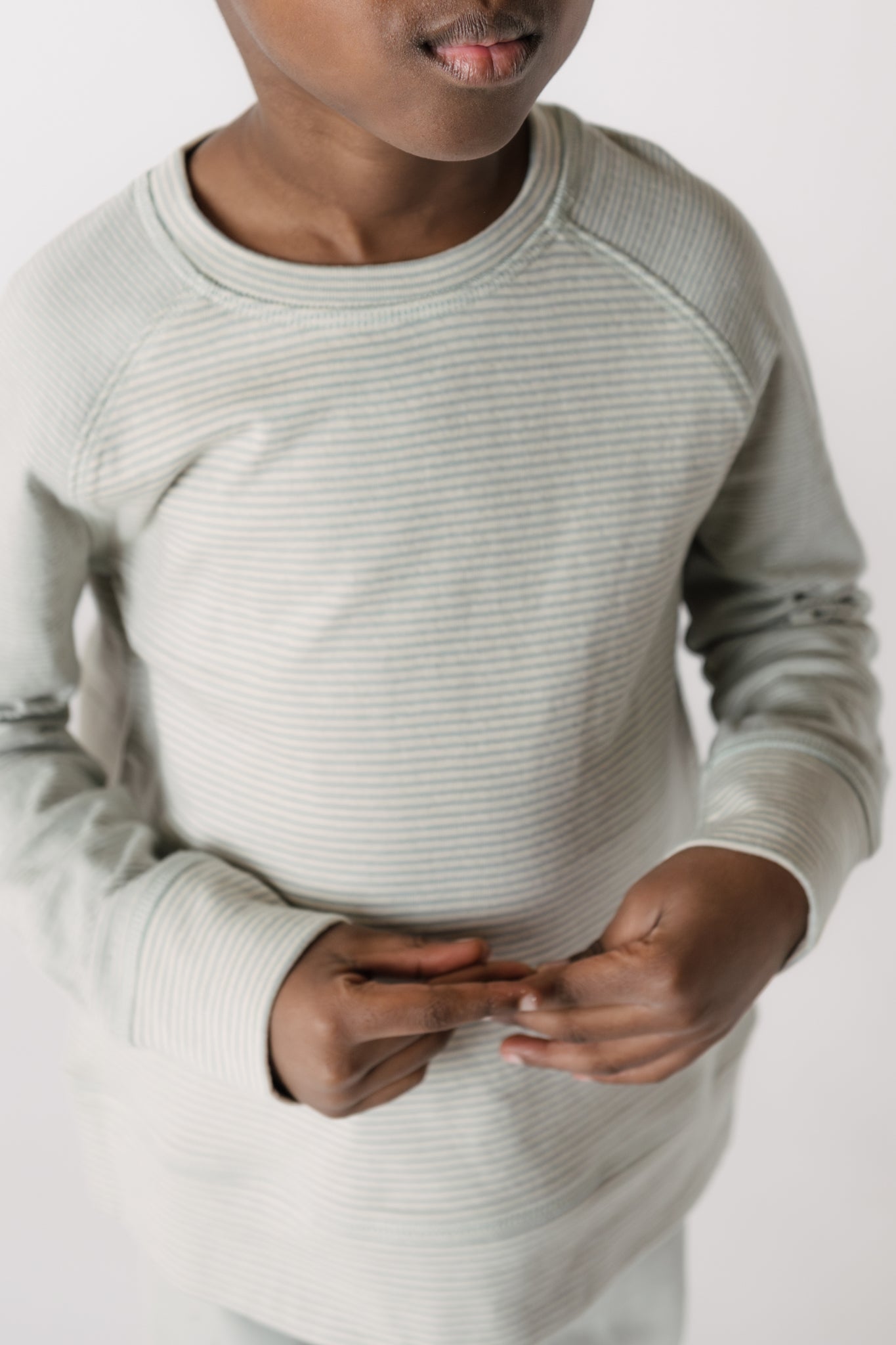 Sailor Stripe Kids Raglan Top - Sea