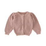 Cotton Knit Toddler Cardigan - Iris