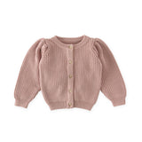 Cotton Knit Toddler Cardigan - Iris