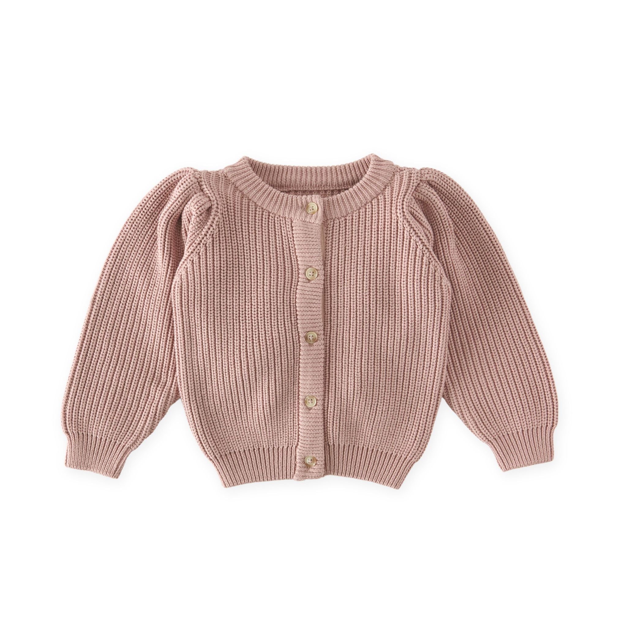 Cotton Knit Toddler Cardigan - Iris