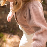 Cotton Knit Toddler Cardigan - Iris