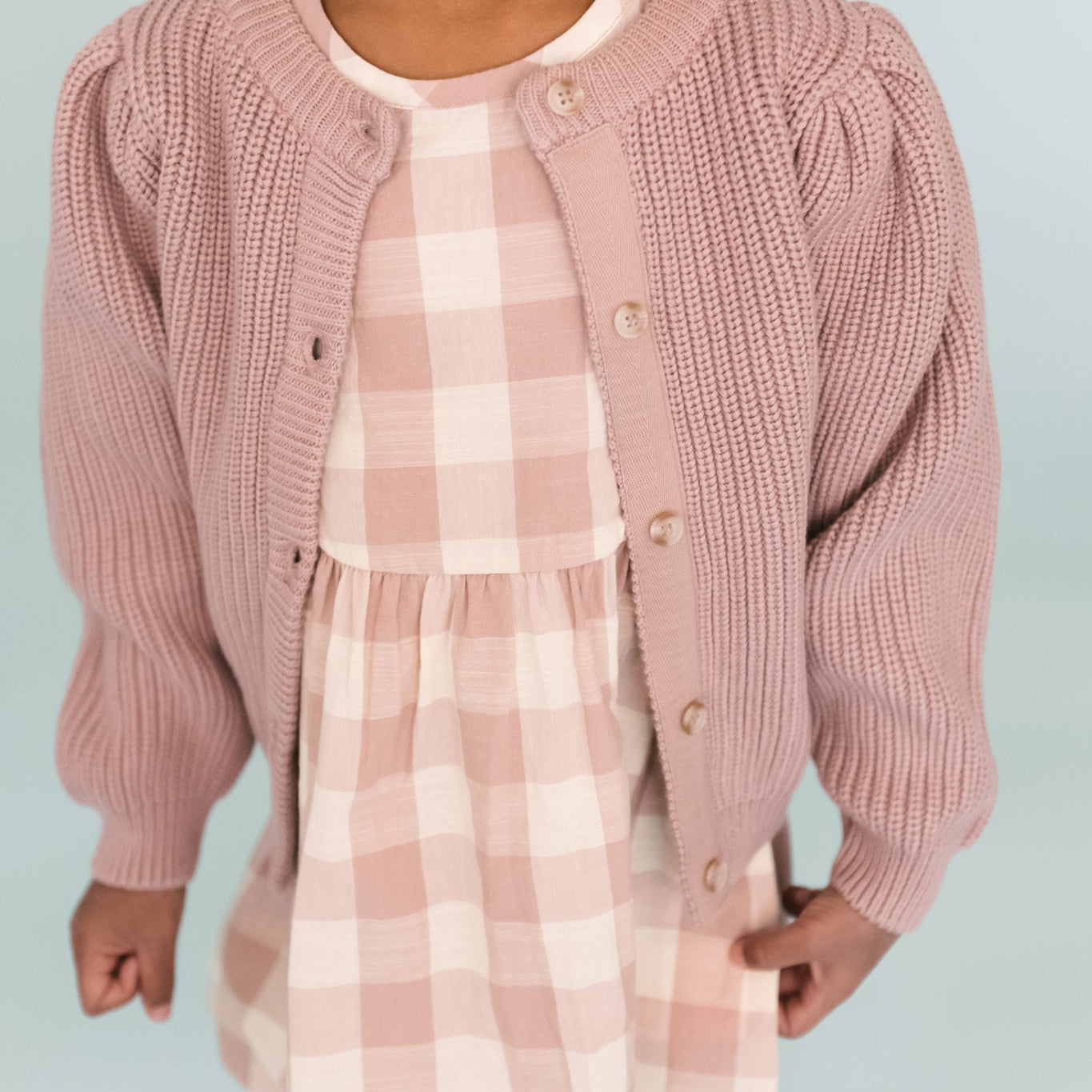 Cotton Knit Toddler Cardigan - Iris