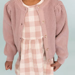 Cotton Knit Toddler Cardigan - Iris