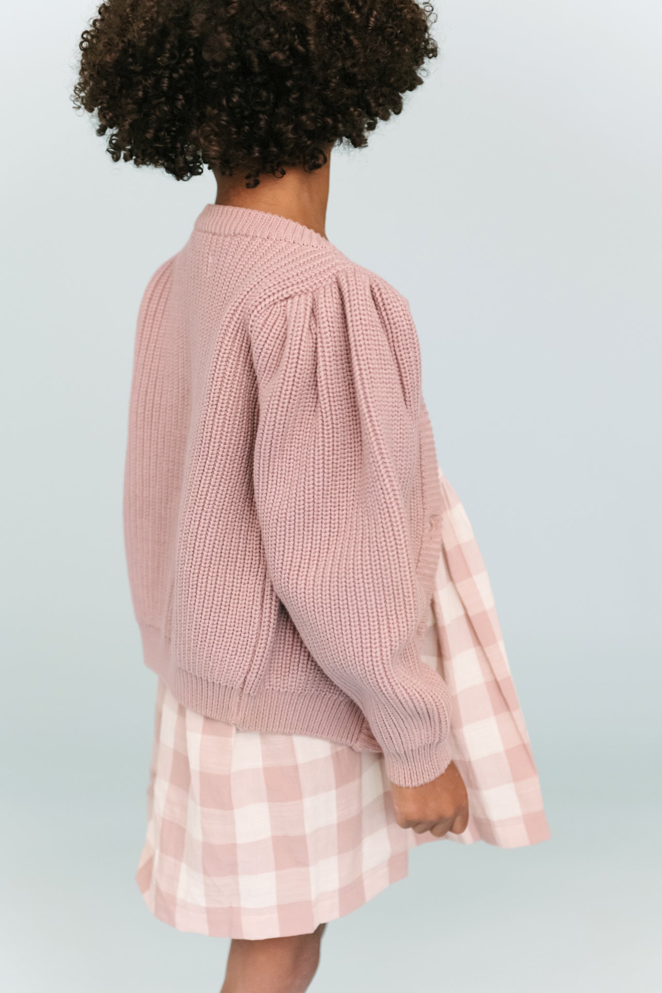 Cotton Knit Toddler Cardigan - Iris