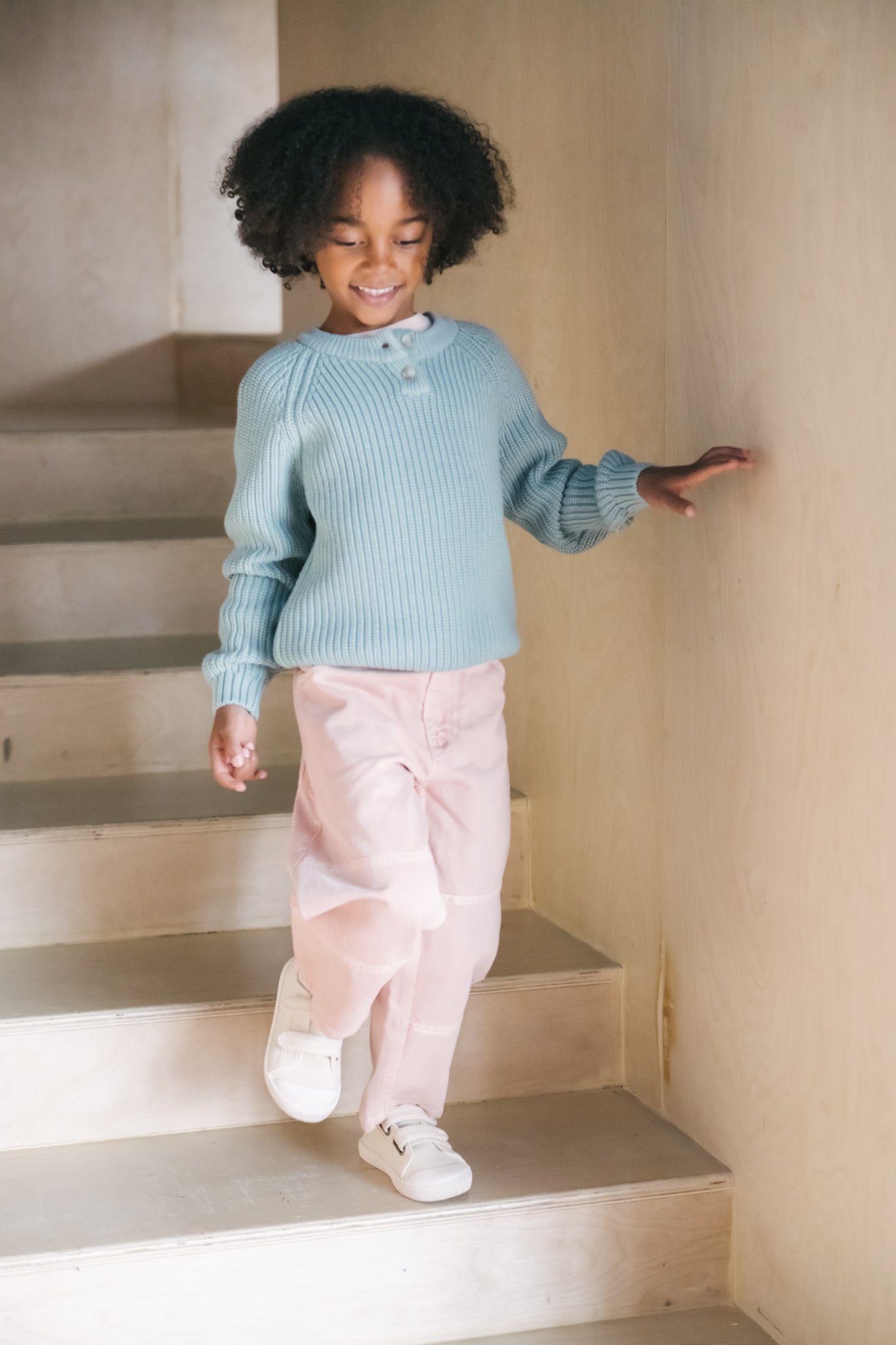 Cotton Knit Toddler Sweater - Pond