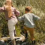 Cotton Knit Toddler Sweater - Pond