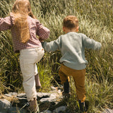 Cotton Knit Toddler Sweater - Pond