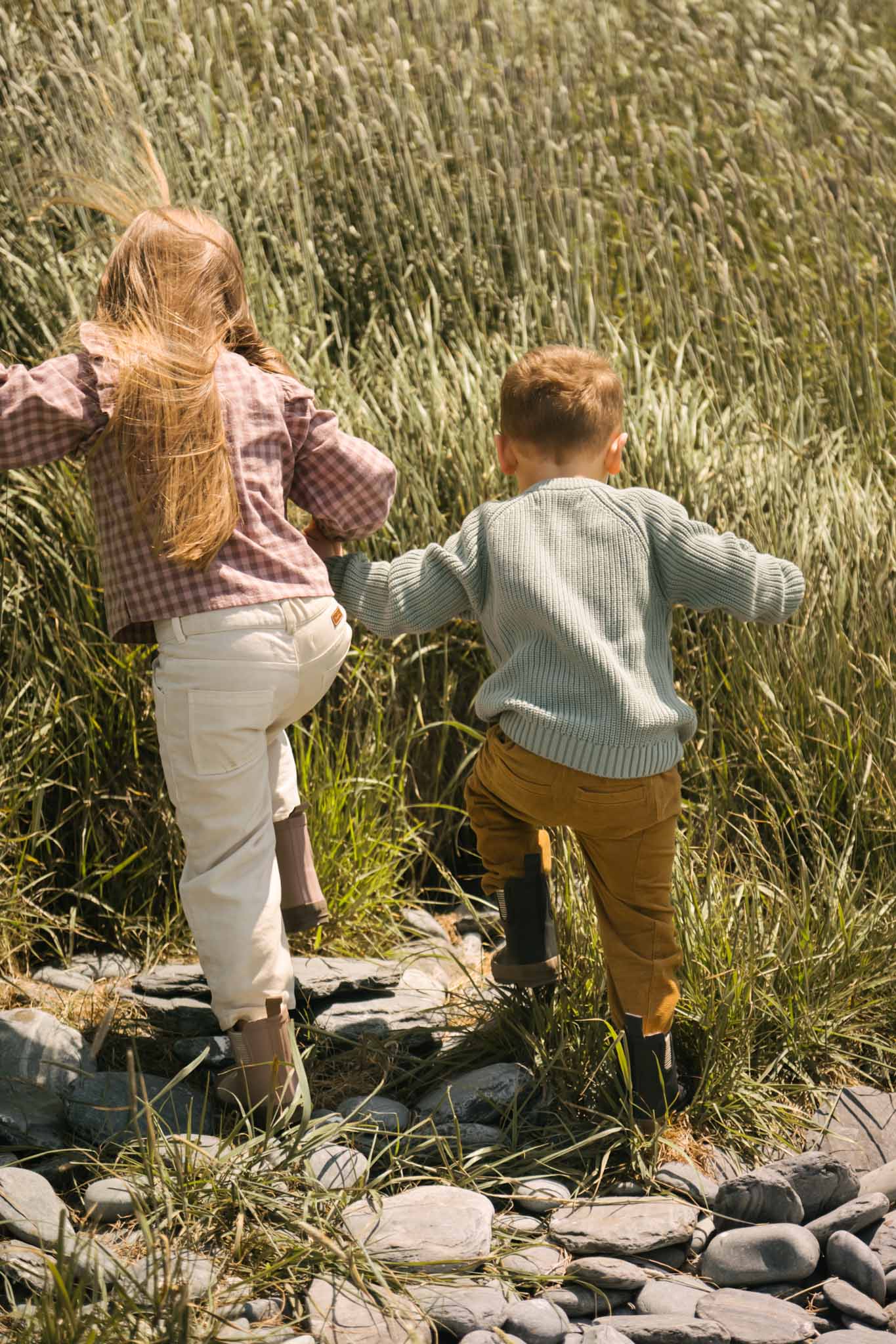 Cotton Knit Toddler Sweater - Pond