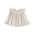 garment dye ruffle t shirt sand in pinks pattern