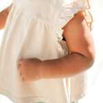 Garment Dye Ruffle T-Shirt - Sand