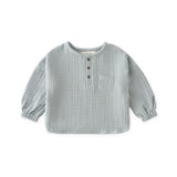 Muslin Long Sleeve Toddler Top - Puddle