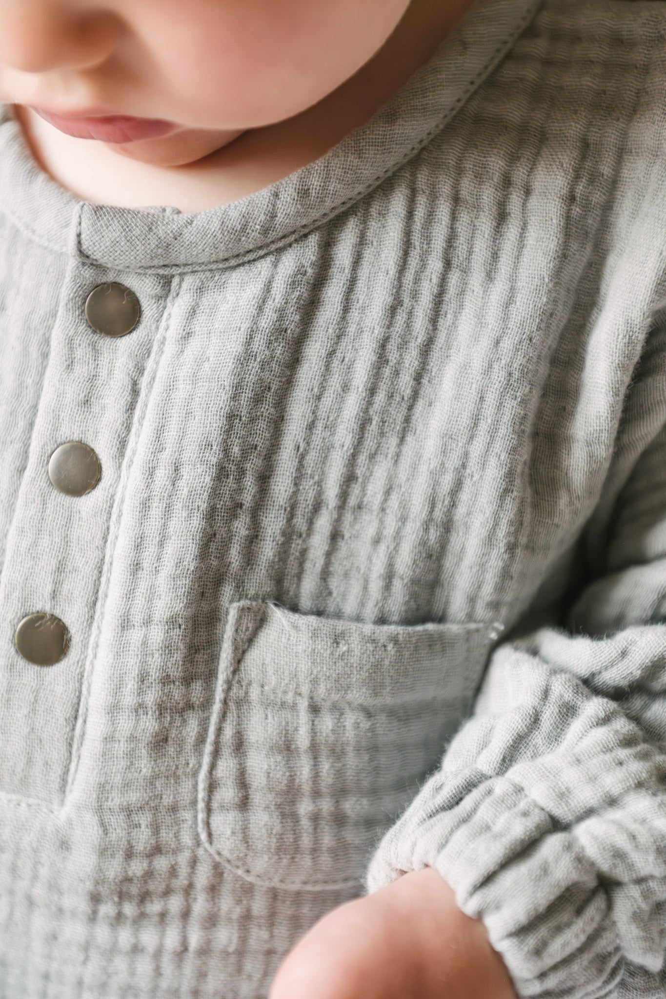 Muslin Long Sleeve Toddler Top - Puddle