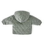 kids corduroy quilted jacket sage