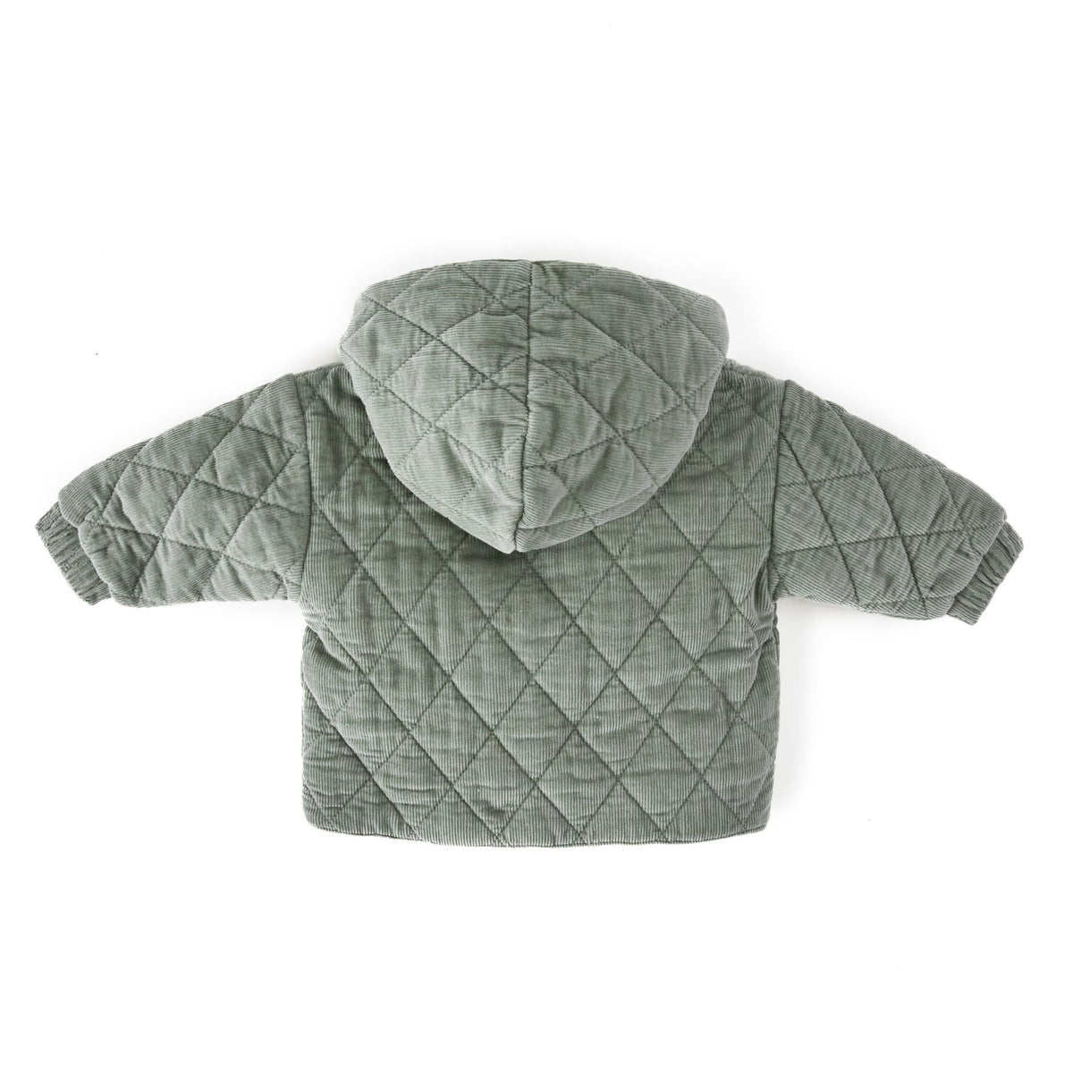 kids corduroy quilted jacket sage