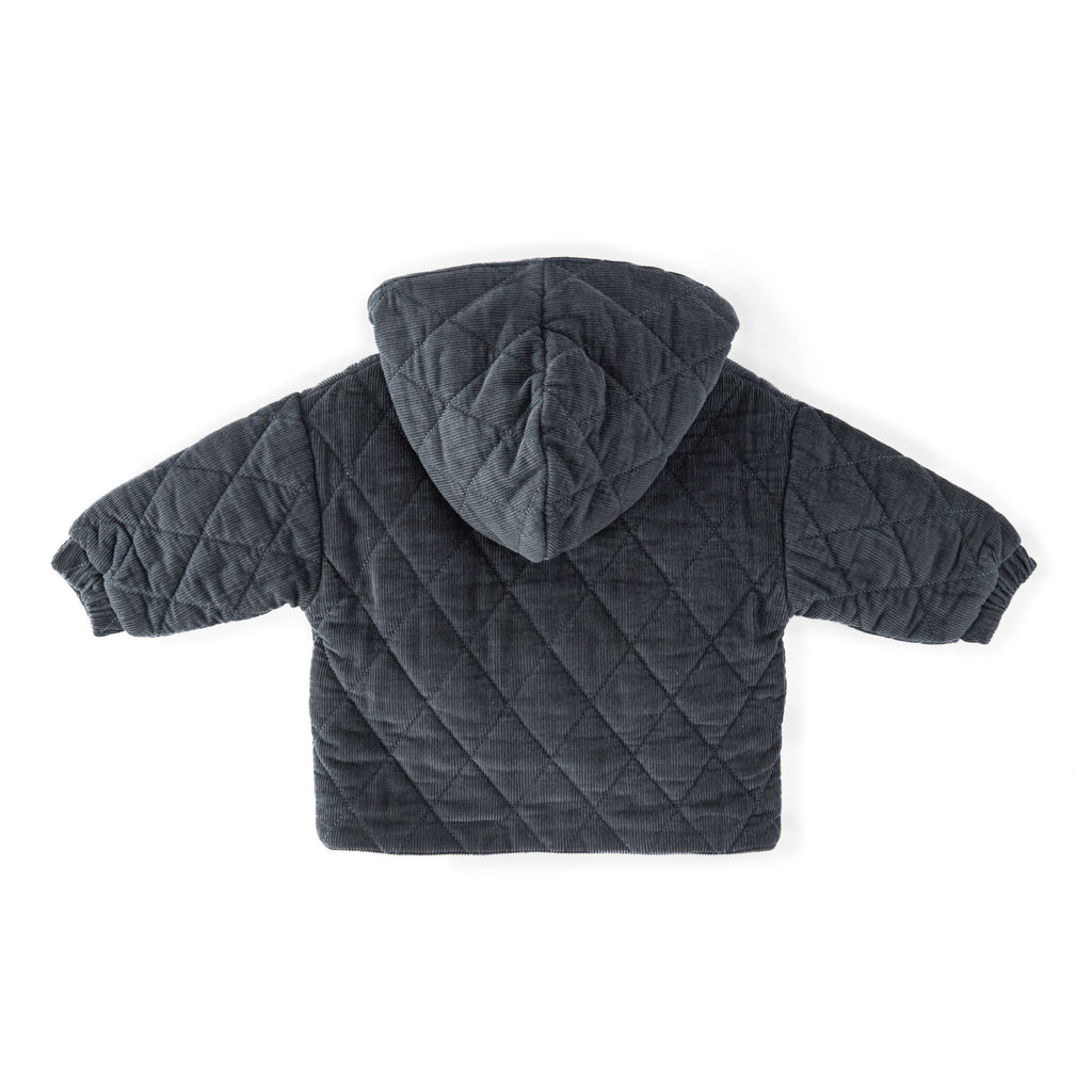 kids corduroy quilted jacket ink blue