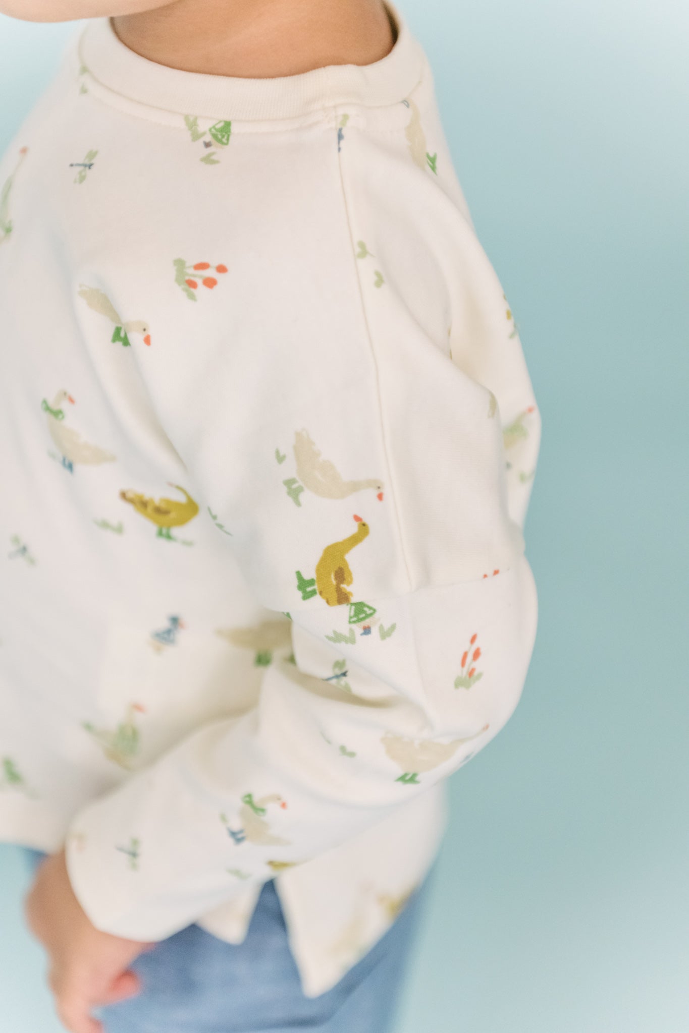 Dropped Shoulder Long Sleeve Top - Duck Duck Goose