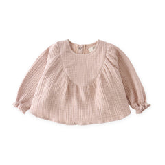 toddler muslin twirl toddler top fawn in purples pattern