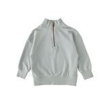 French Terry 1/4 Zip Sweatshirt - Soft Sea
