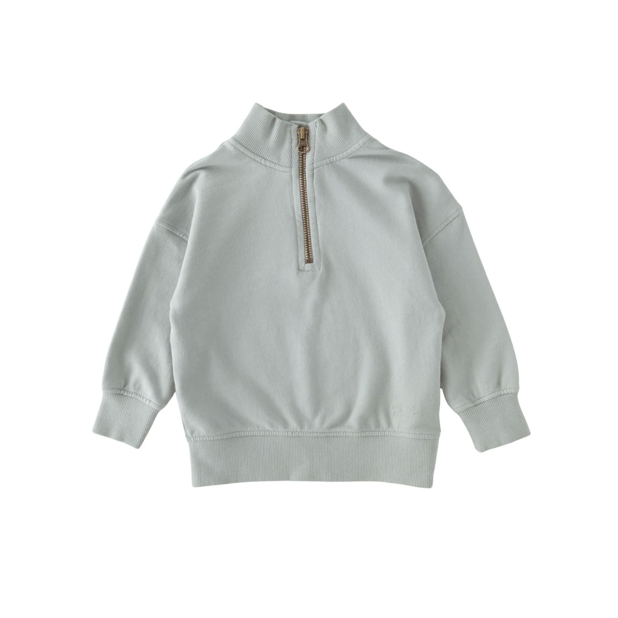 French Terry 1/4 Zip Sweatshirt - Soft Sea