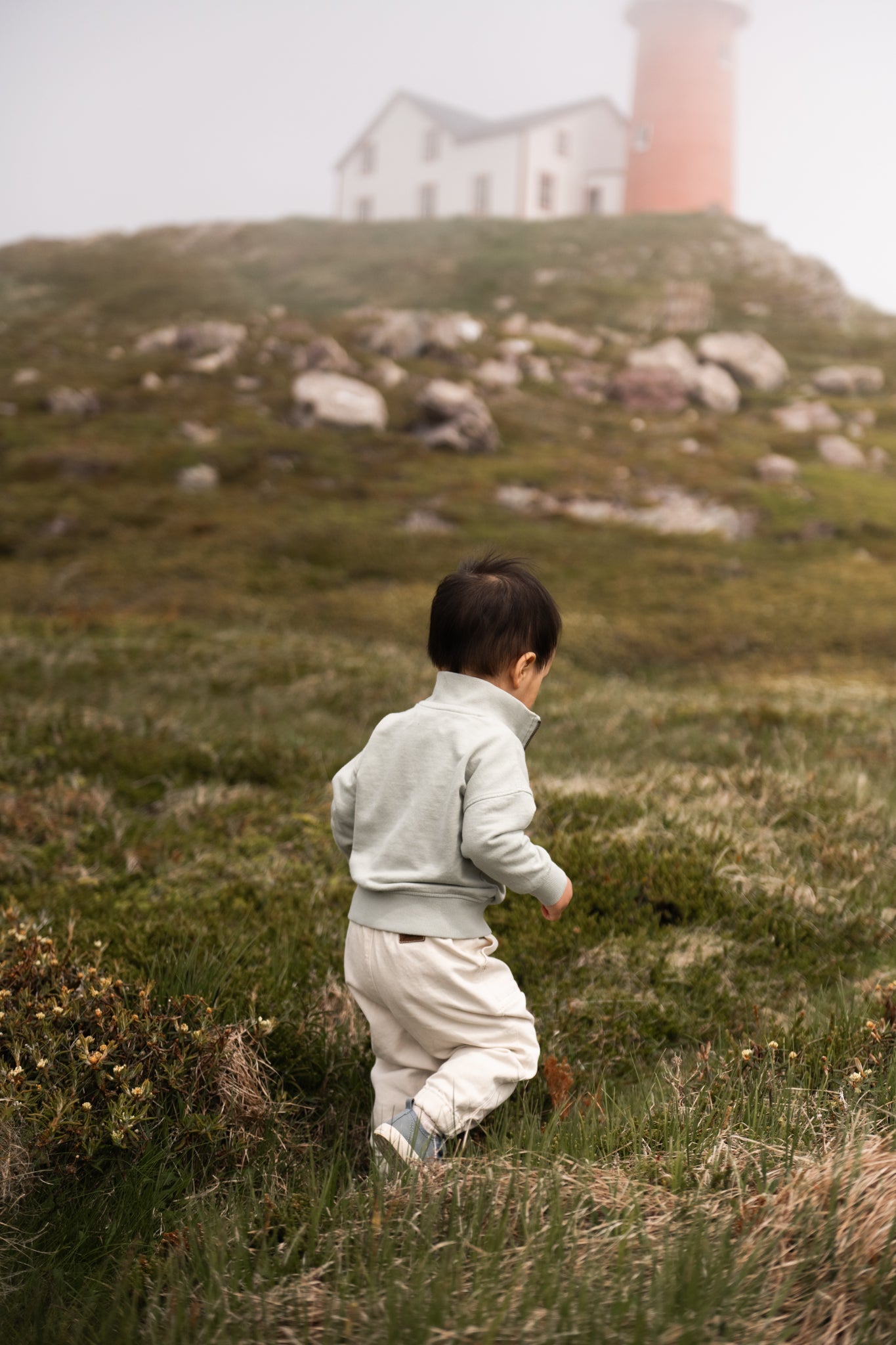 French Terry 1/4 Zip Sweatshirt - Soft Sea