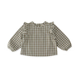 Flannel Ruffle Top - Sage/Light Sage