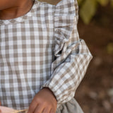 Flannel Ruffle Top - Sage/Light Sage