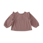 Flannel Ruffle Top - Thistle/Light Thistle