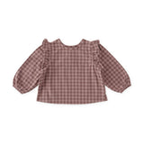 Flannel Ruffle Top - Thistle/Light Thistle