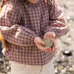Flannel Ruffle Top - Thistle/Light Thistle