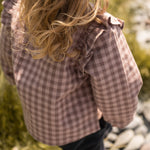 Flannel Ruffle Top - Thistle/Light Thistle