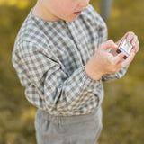 Flannel Long Sleeve Top - Sage/Light Sage