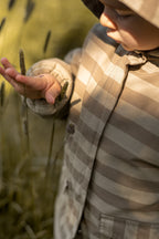 kids sherpa lined storm jacket moss stripe