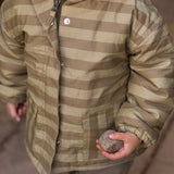 Sherpa Lined Storm Jacket - Moss Stripe