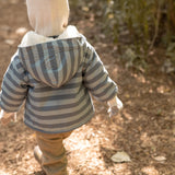 Sherpa Lined Storm Jacket - Indigo Stripe