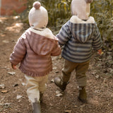 Sherpa Lined Storm Jacket - Indigo Stripe