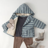 Sherpa Lined Storm Jacket - Indigo Stripe