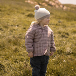 Sherpa Lined Storm Jacket with Ruffles - Thistle Stripe