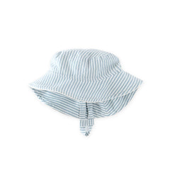 Seersucker Bucket Hat - Marine Blue