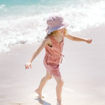 Seersucker Bucket Hat - Anchor Red