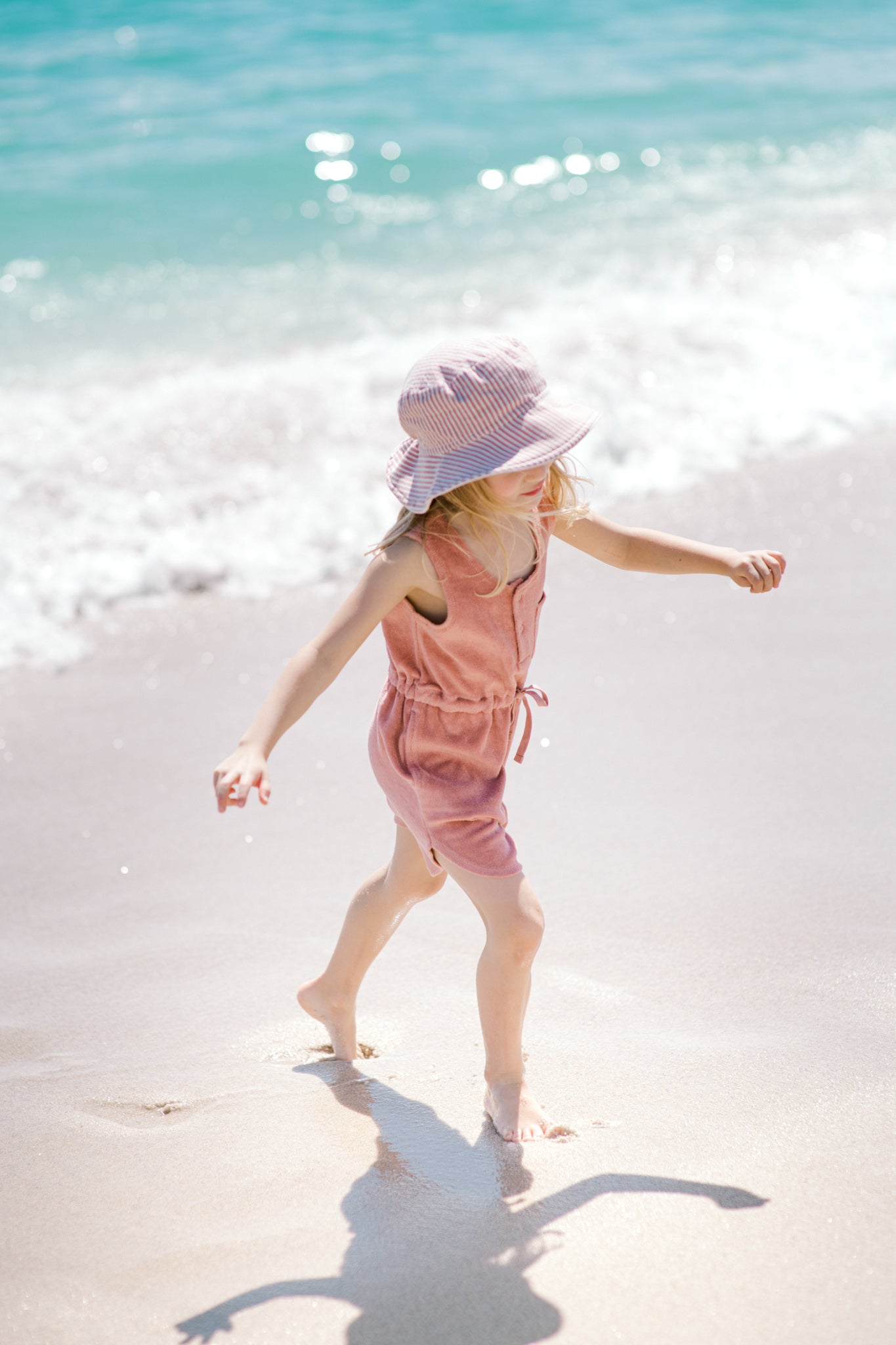 Seersucker Bucket Hat - Anchor Red