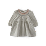 Railroad Smocked Dress - Railroad Stripe