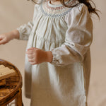 Railroad Smocked Dress - Railroad Stripe