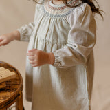 Railroad Smocked Dress - Railroad Stripe