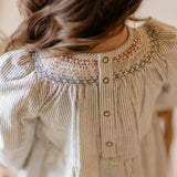 Railroad Smocked Dress - Railroad Stripe
