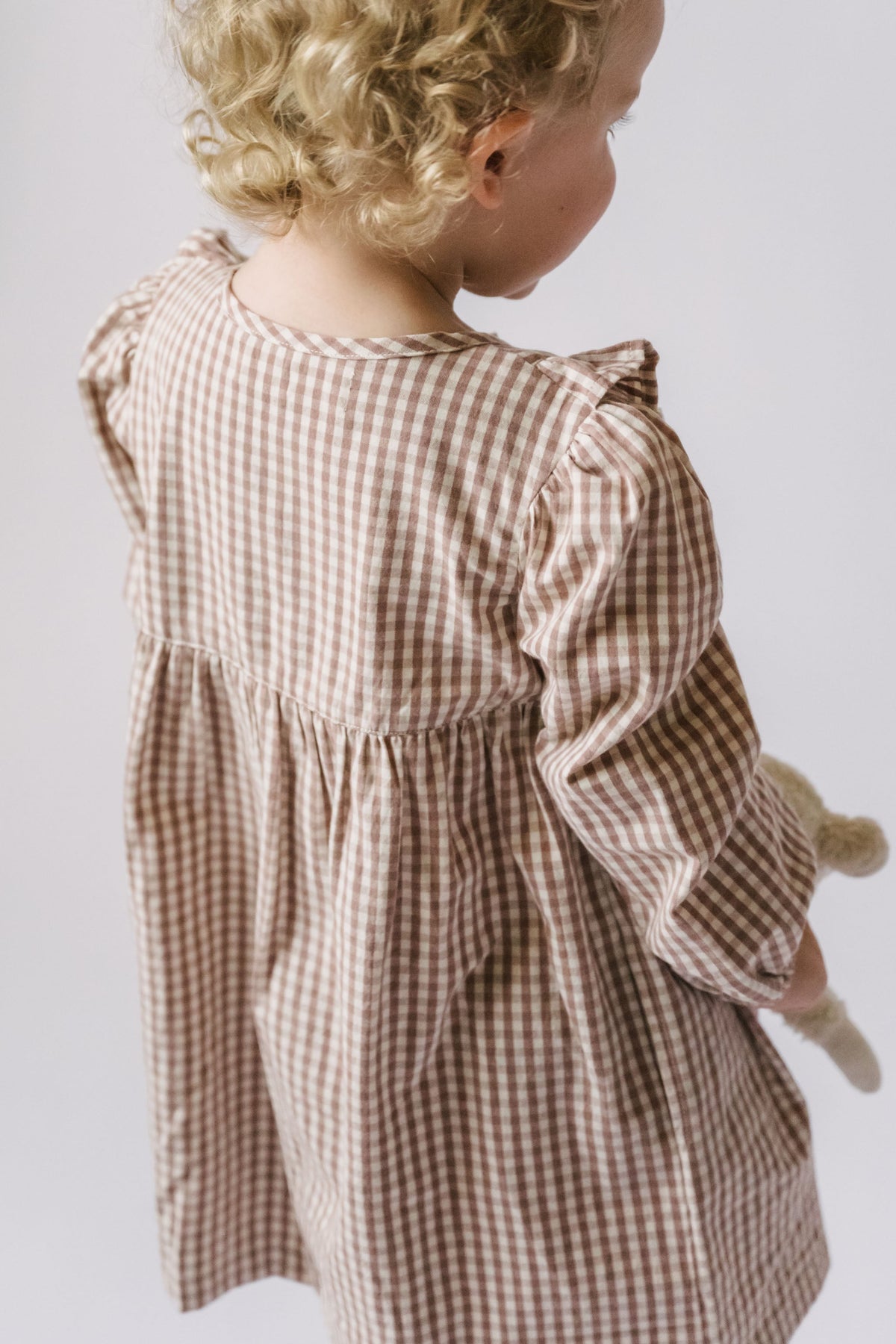 kids gingham dress thistle